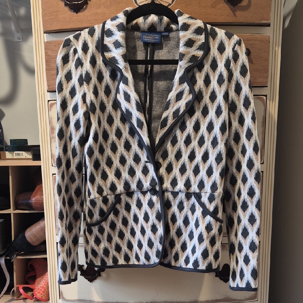 Pendleton Geometric Knit Blazer